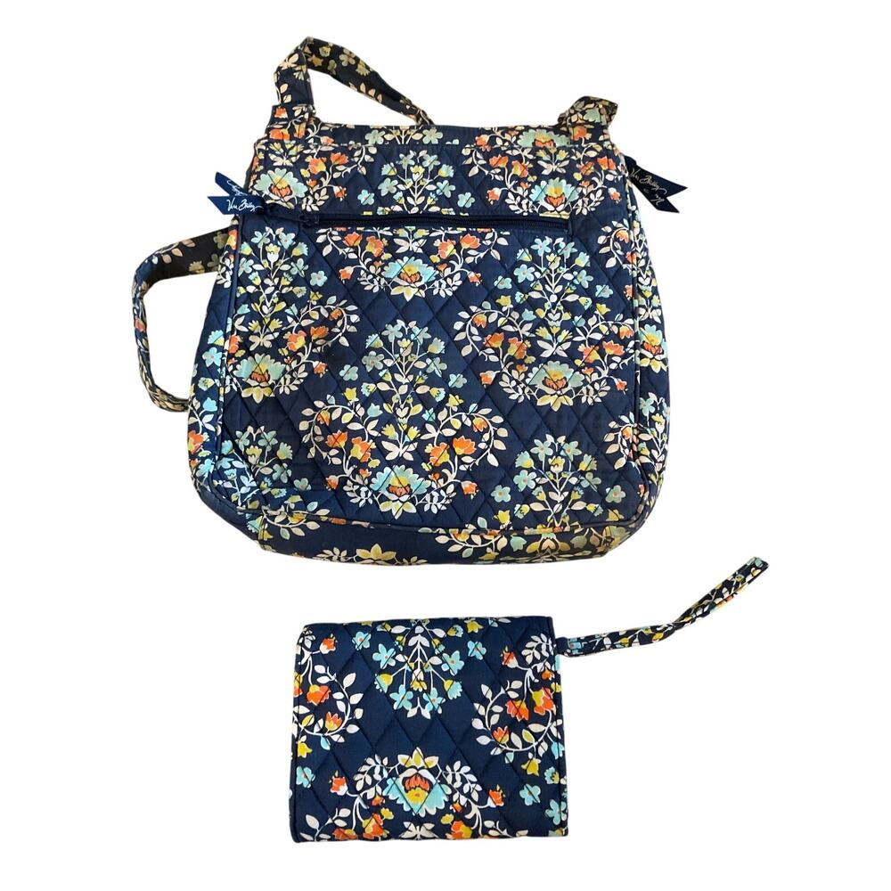 Vera Bradley Navy Floral Hipster with wallet